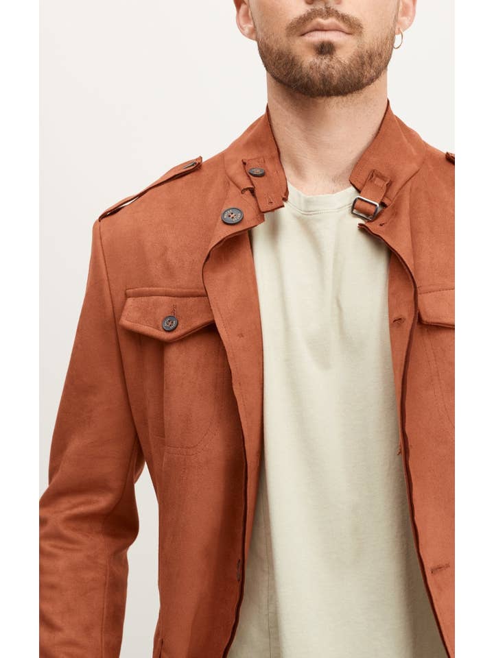 FLIESE Safarijacke aus Velourslederimitat für Herren - Tile für den Großhandel auf Faire5