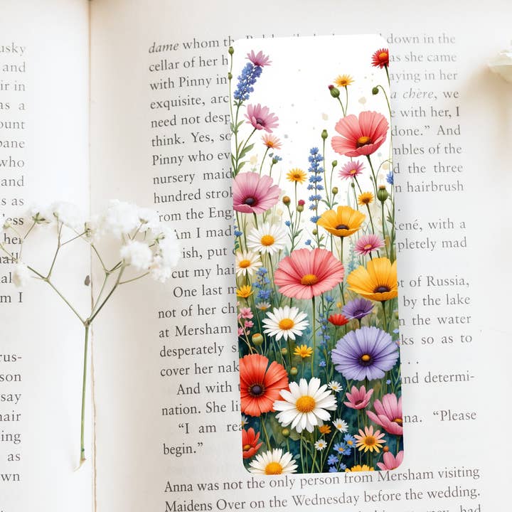 Prachtig geïllustreerde Lente Bloemen gedrukte bladwijzer voor wholesale door simply creative