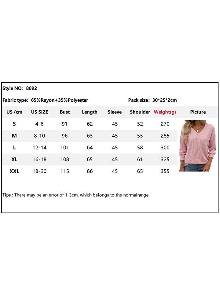 Lovesoft - Wholesale T-shirt – women's - V-neck color matching short-sleeved loose T-shirt Women1