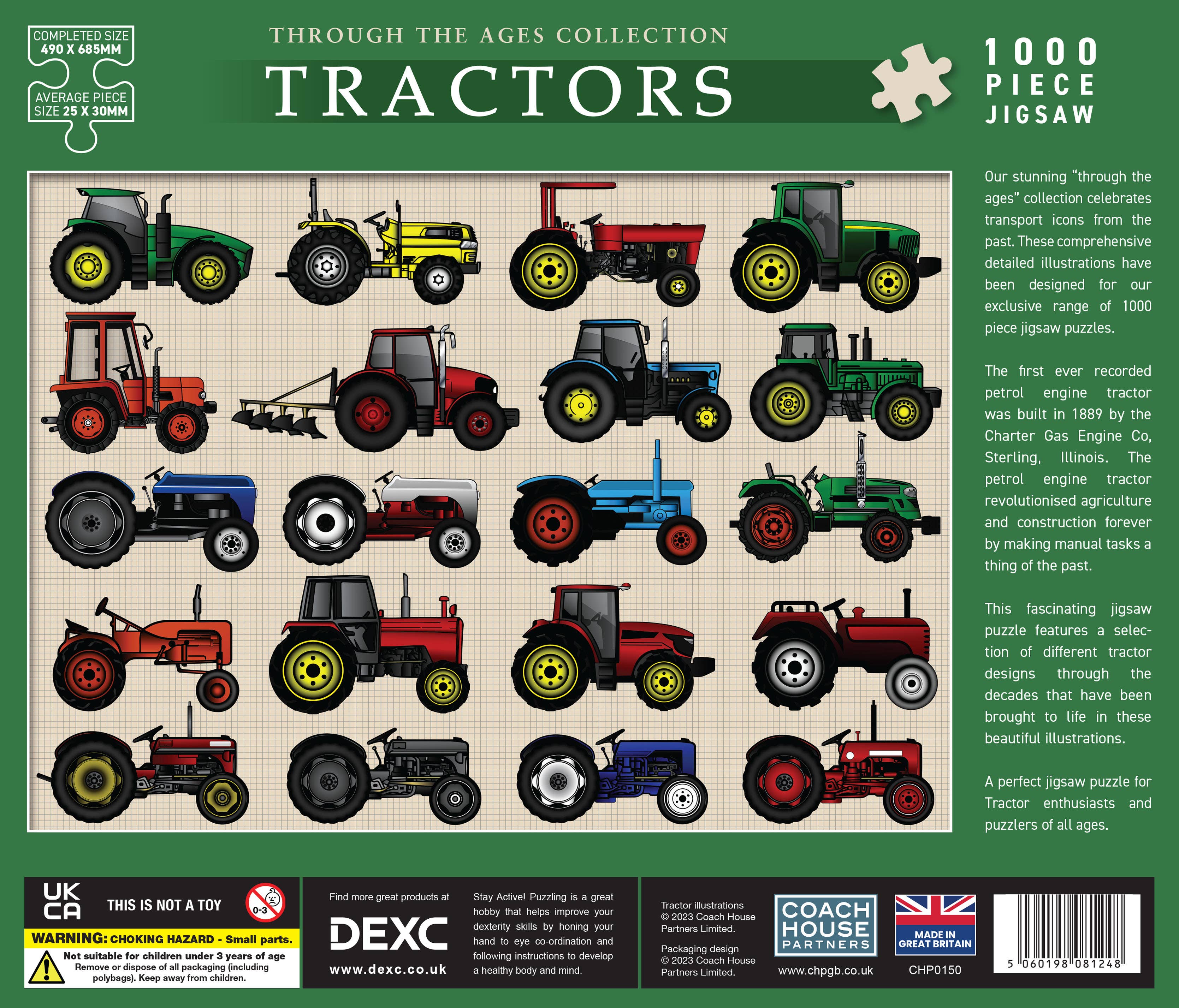 Coach House Partners – wholesale Puzzle – Adult – Tractors 1000 Piece Jigsaw1