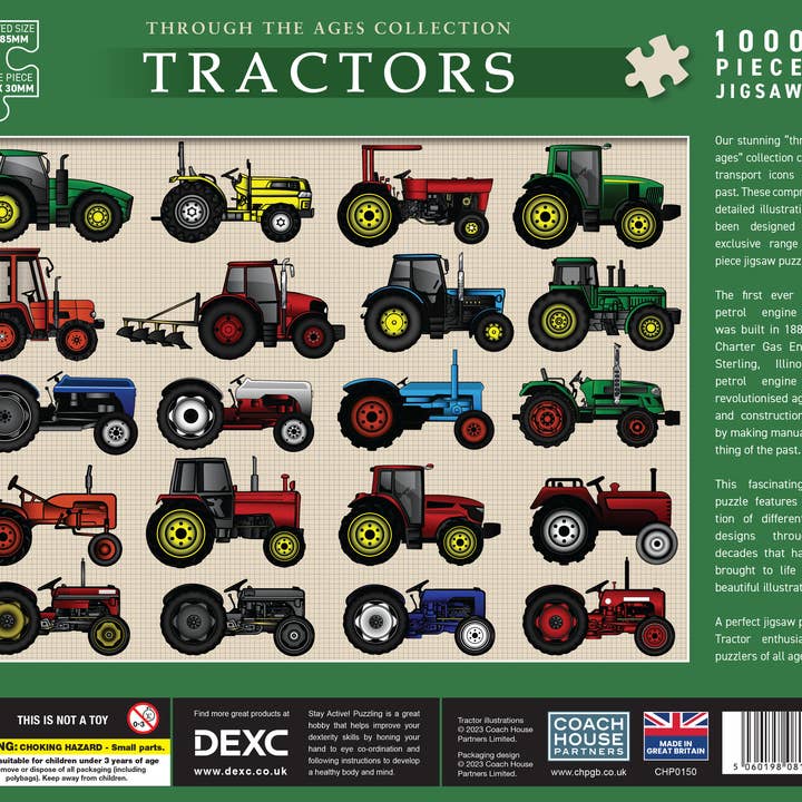 Coach House Partners – wholesale Puzzle – Adult – Tractors 1000 Piece Jigsaw1