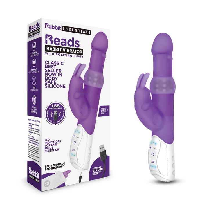 Genopladelige perler Kaninvibrator - Lilla for engroshandel hos Lux Fetish Store