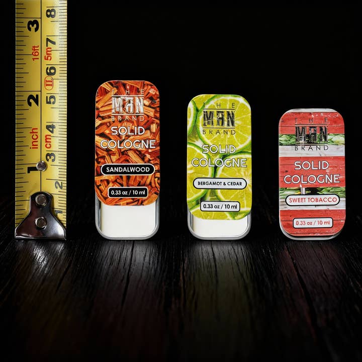 The Man Brand - Wholesale Solid Cologne - The Man Brand’s Solid Cologne - Bergamot and Cedar, Sandalwood, Sweet Tobacco - 0.33 oz each1