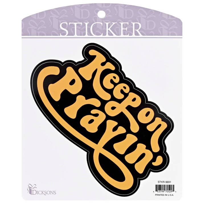 Sticker Keep On Praying Text for wholesale by Dicksons