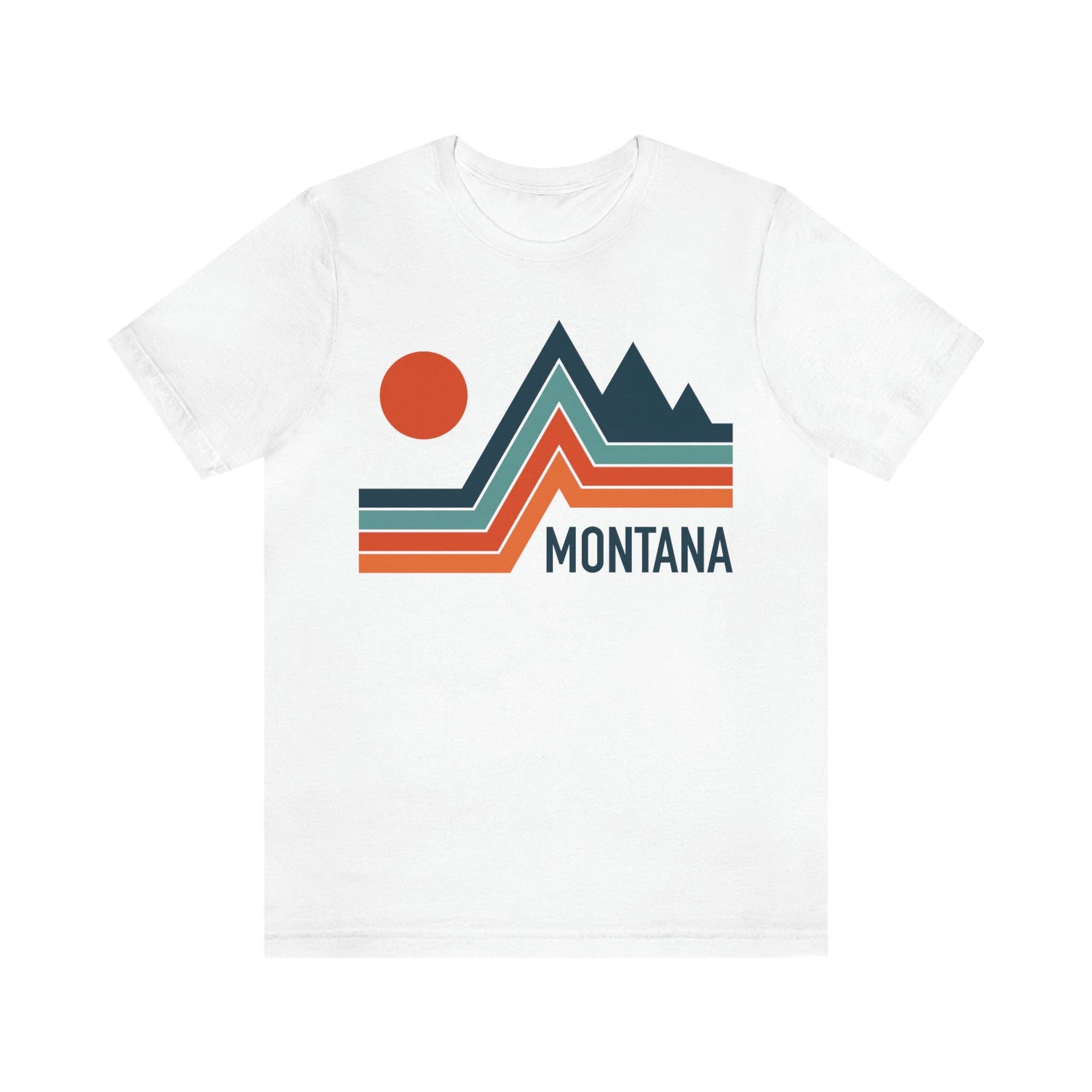 Hey Mountains - Wholesale Screen Printed T-Shirt - Unisex - Montana T-Shirt - Retro Mountain Unisex Montana Shirt1