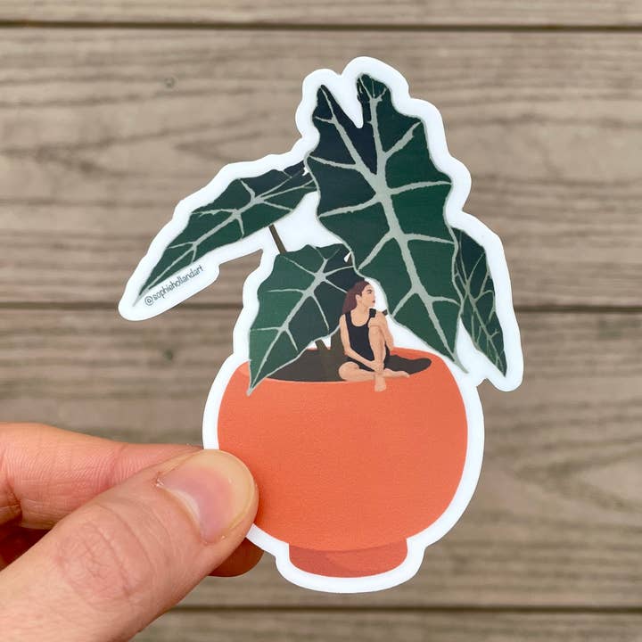 Sophie Holland Art - Wholesale Sticker - Alocasia Plant Girl Sticker0