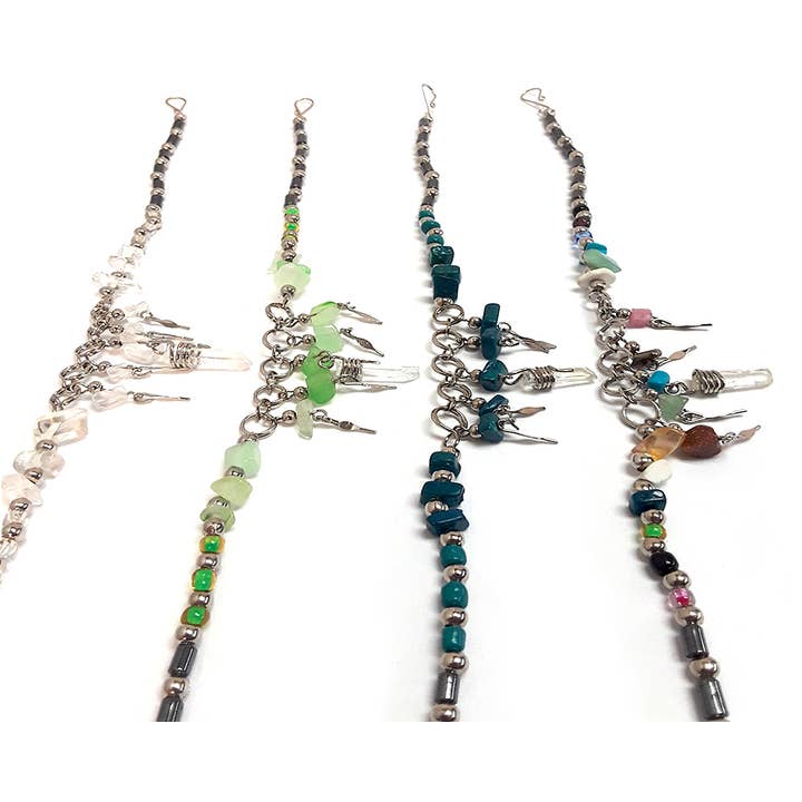 Pichincha - Wholesale Anklet - Crystal Chip Stone Metal Beaded Shakira Anklet4