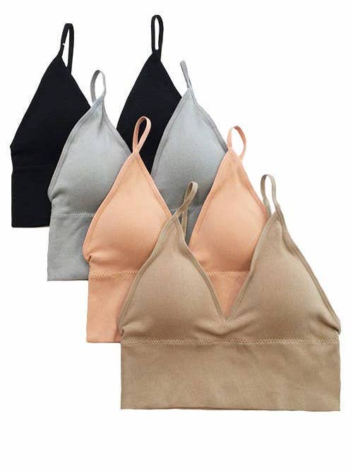 Ribbed Seamless Longline Bralette for wholesale by Vanilla Monkey