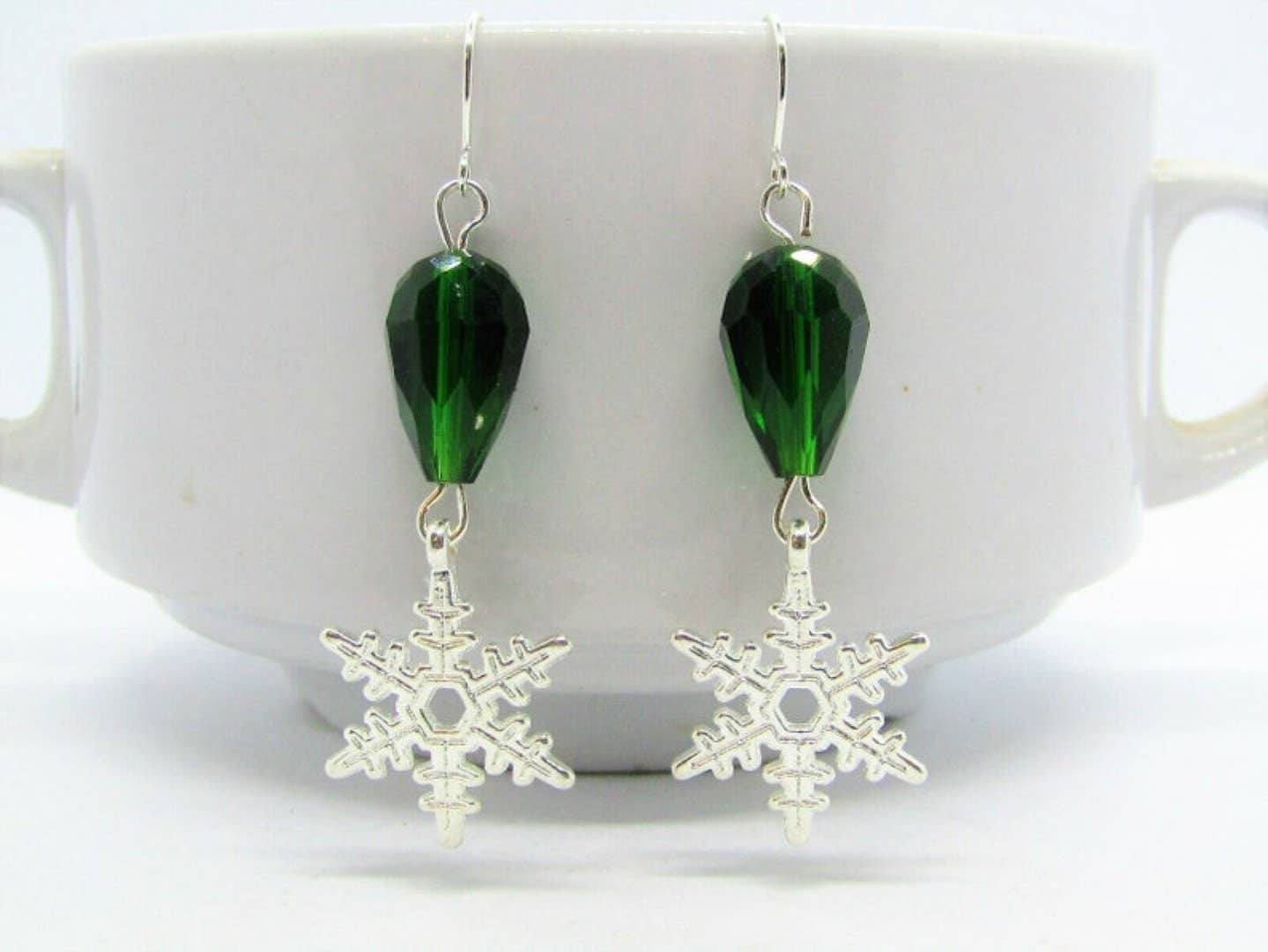 Bad Apple Designs – wholesale Smycken – Snöflingeörhängen & Halsband Vinterbröllop Något Blått8