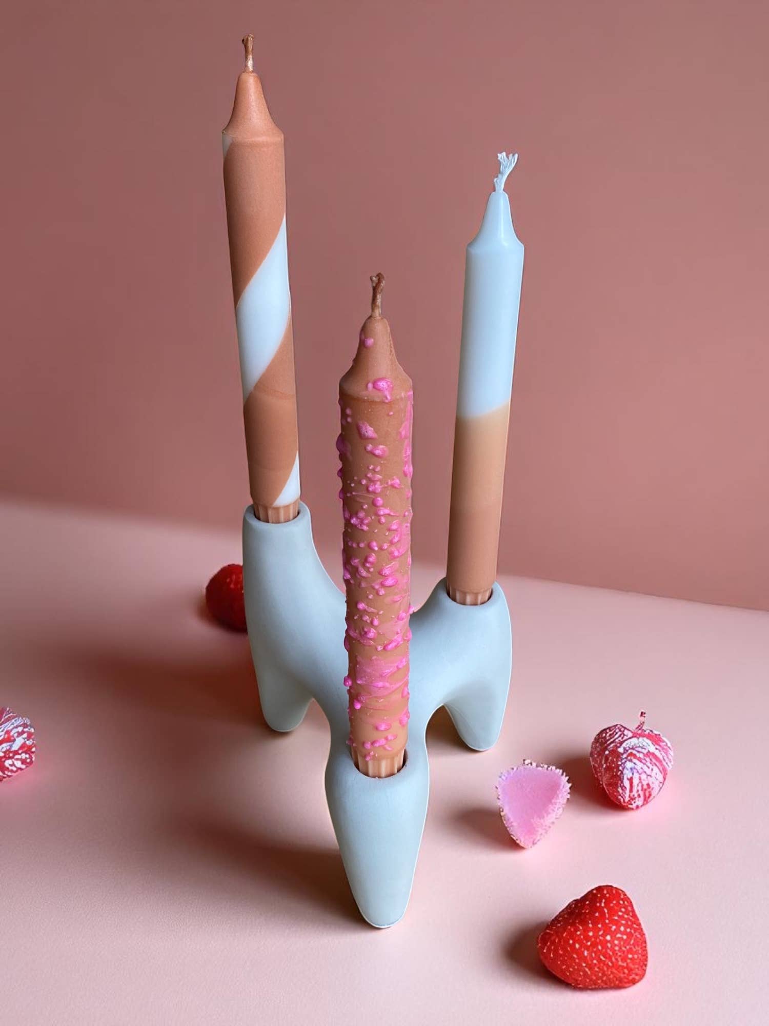 Kupkup HB. - Fi Design Studio Co. - Wholesale Pillar Candle - Joyful Glow | Chocolate Cake Tapper Candle | 2.3x20 cm 34