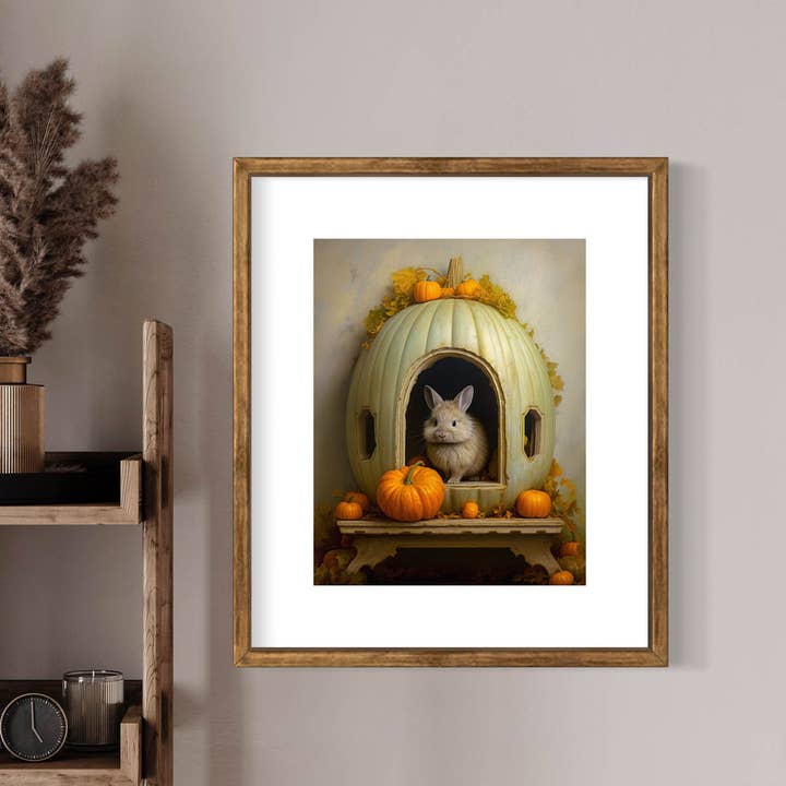 Salty Alyce – Engroshandel Kunsttryk – Rabbit House White Pumpkin Vægindretning 35AS 2