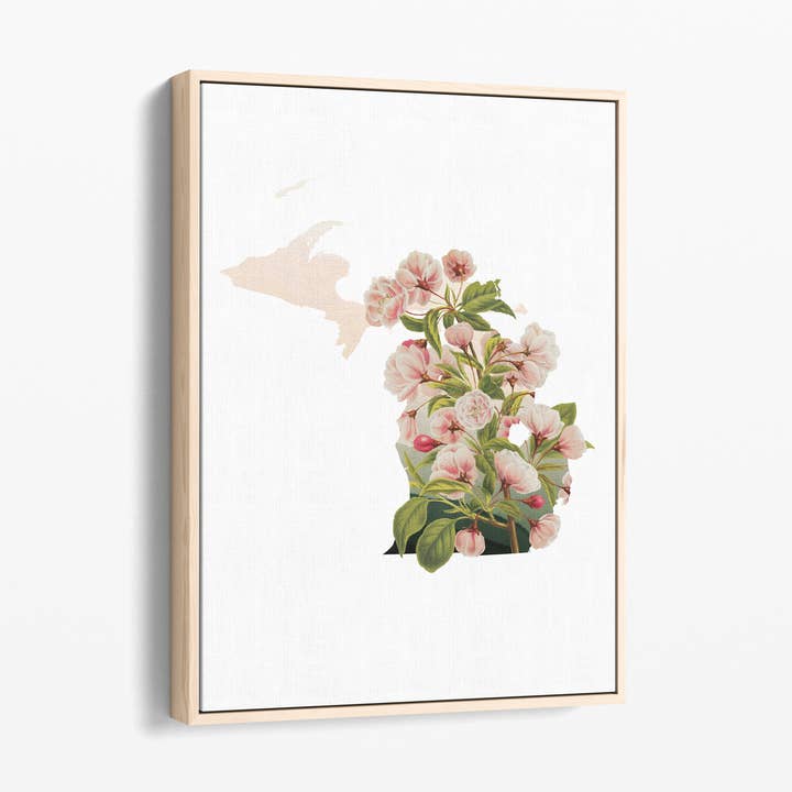 Paperfinch Design - Vendita all'ingrosso Stampa artistica - Stampa d'arte del fiore di melo del Michigan | serie di fiori statali0