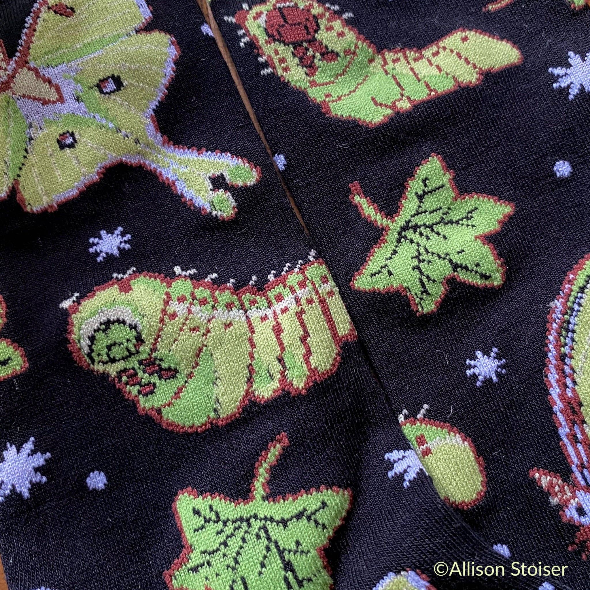 Allison Stoiser Art – wholesale Socks – Unisex – Luna Moth Bamboo Unisex Socks0