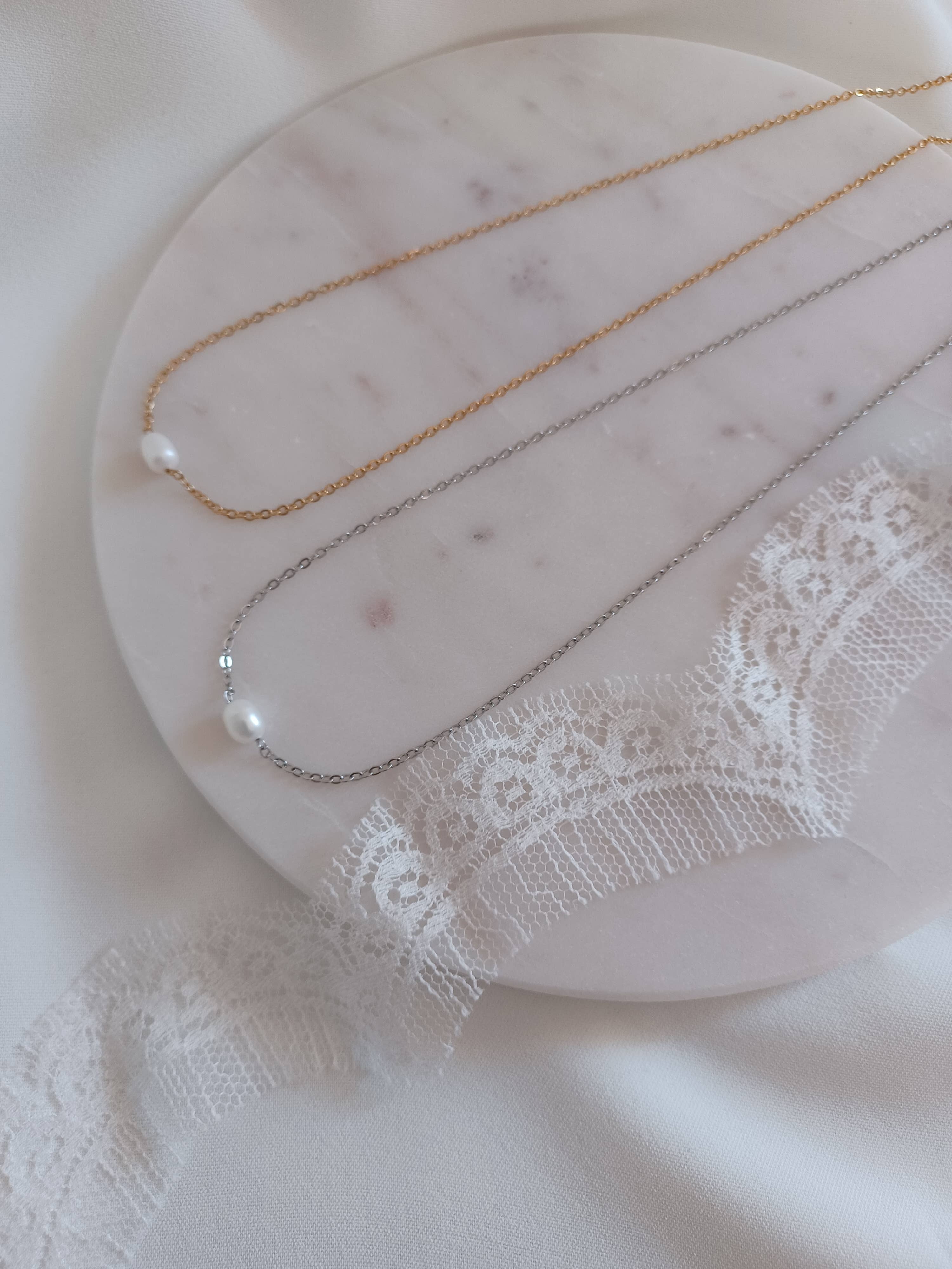 L'atelier du 6 - Venta al por mayor Cadena para cara/cuerpo - Collar de espalda para adornar un vestido de novia con perlas.8