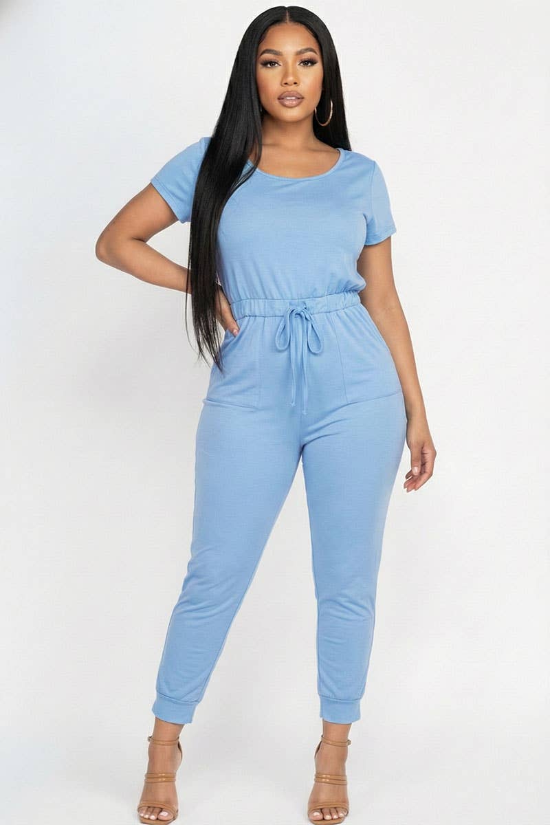 CAPELLA APPAREL - Wholesale Jumpsuit - Women's - Two-way Shoulder Drawstring Jumpsuit7