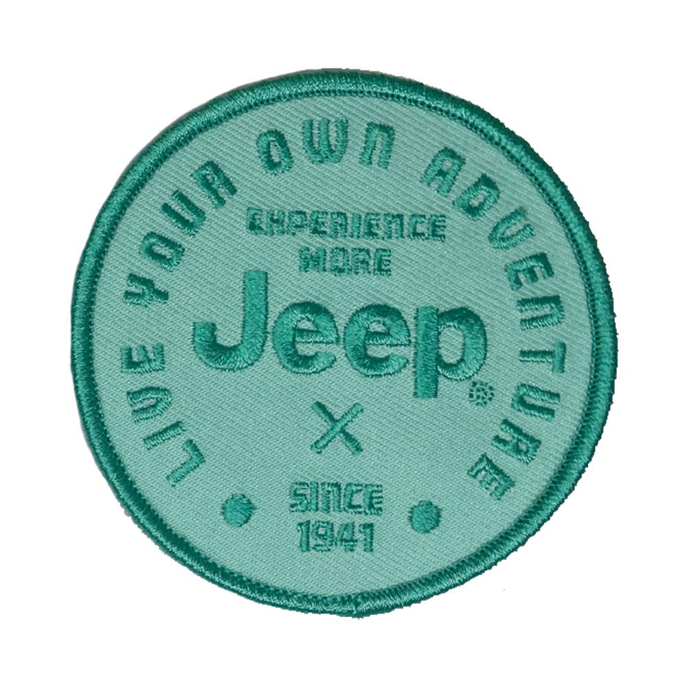 Detroit Shirt Co. - Wholesale Patch - Patch - Jeep Live Your Adventure - Teal