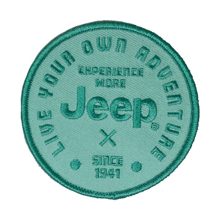 Detroit Shirt Co. - Wholesale Patch - Patch - Jeep Live Your Adventure - Teal0