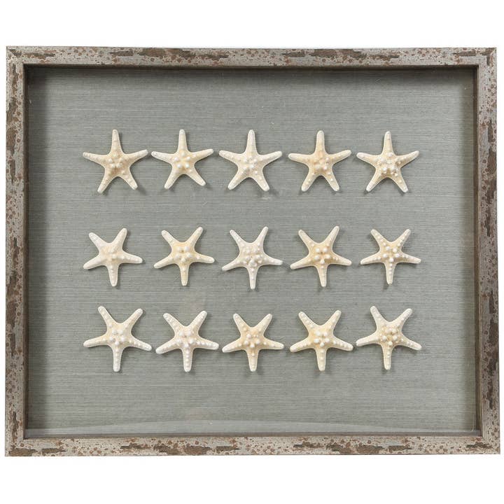 Sealife Shadow Box - Azul-gris/blanco para venta al por mayor de Jamie Dietrich Designs