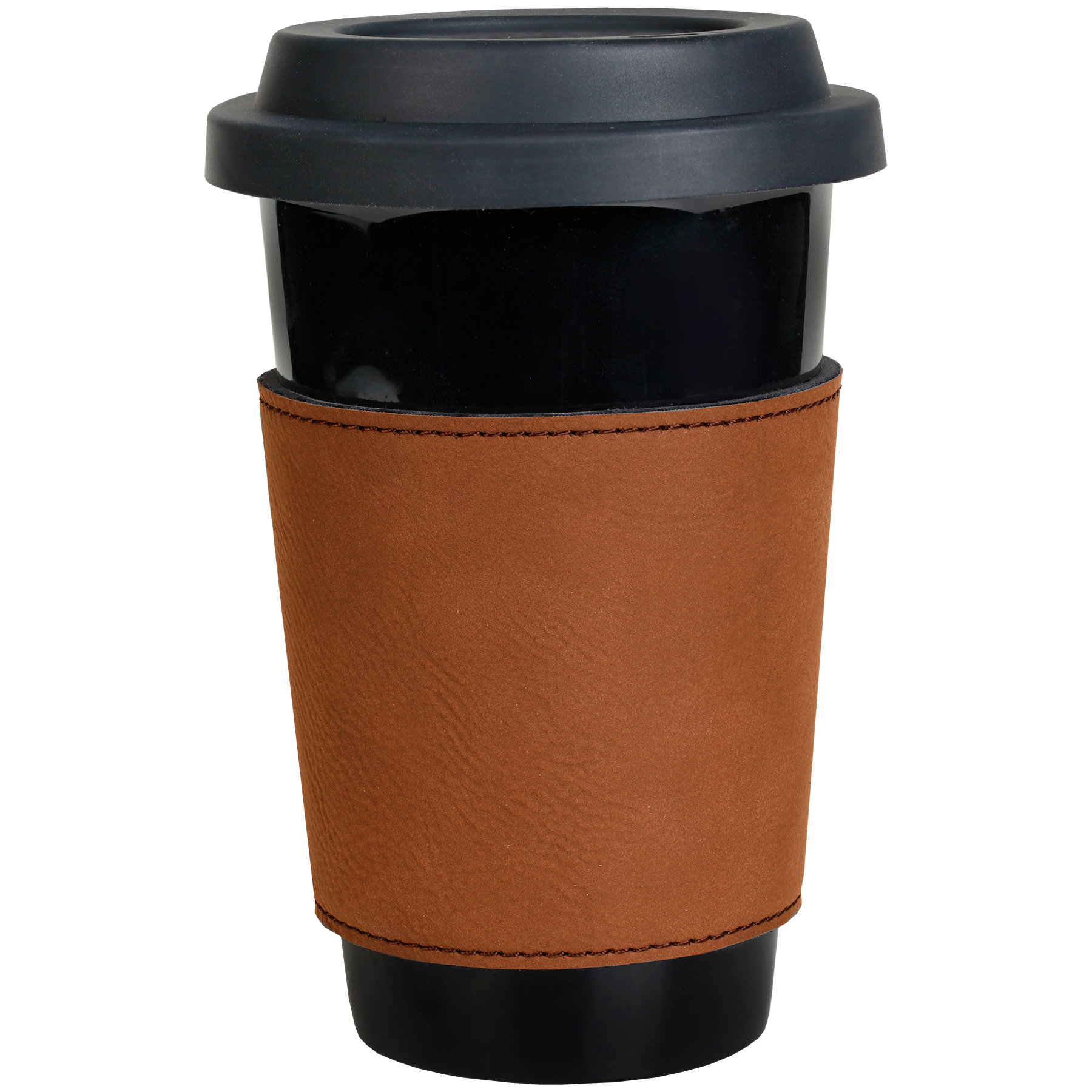 The Rural Home - Venta al por mayor Fundas para recipientes de bebida - Manga de Taza de Cuero Sintético Grabada – Marca de Cafetería Reutilizable0