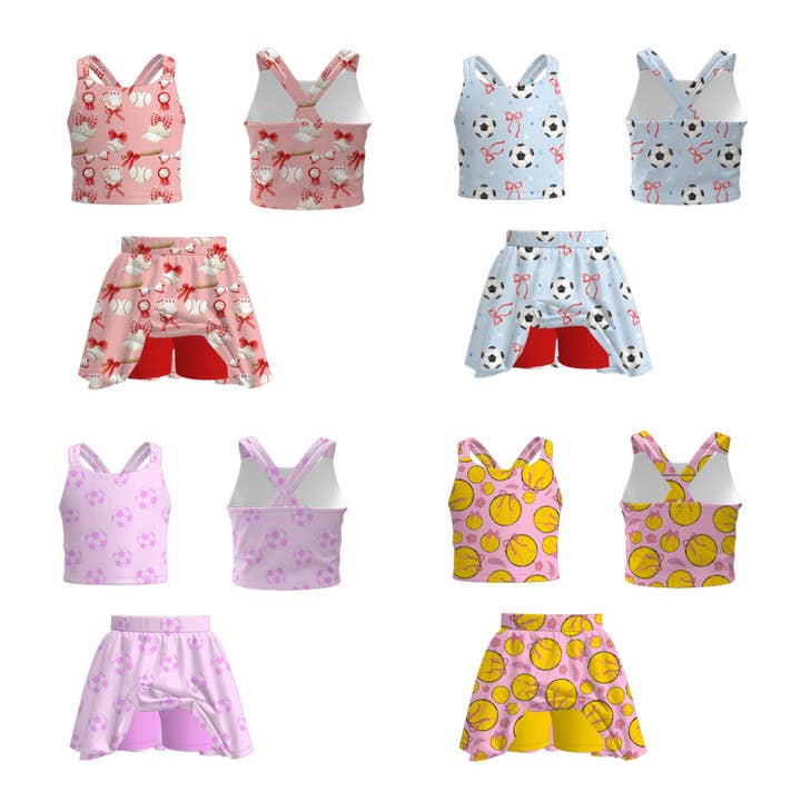 Mädchen Sommer Outdoor Sport Weiches Athletik Rock Set für den Großhandel von Auraquise