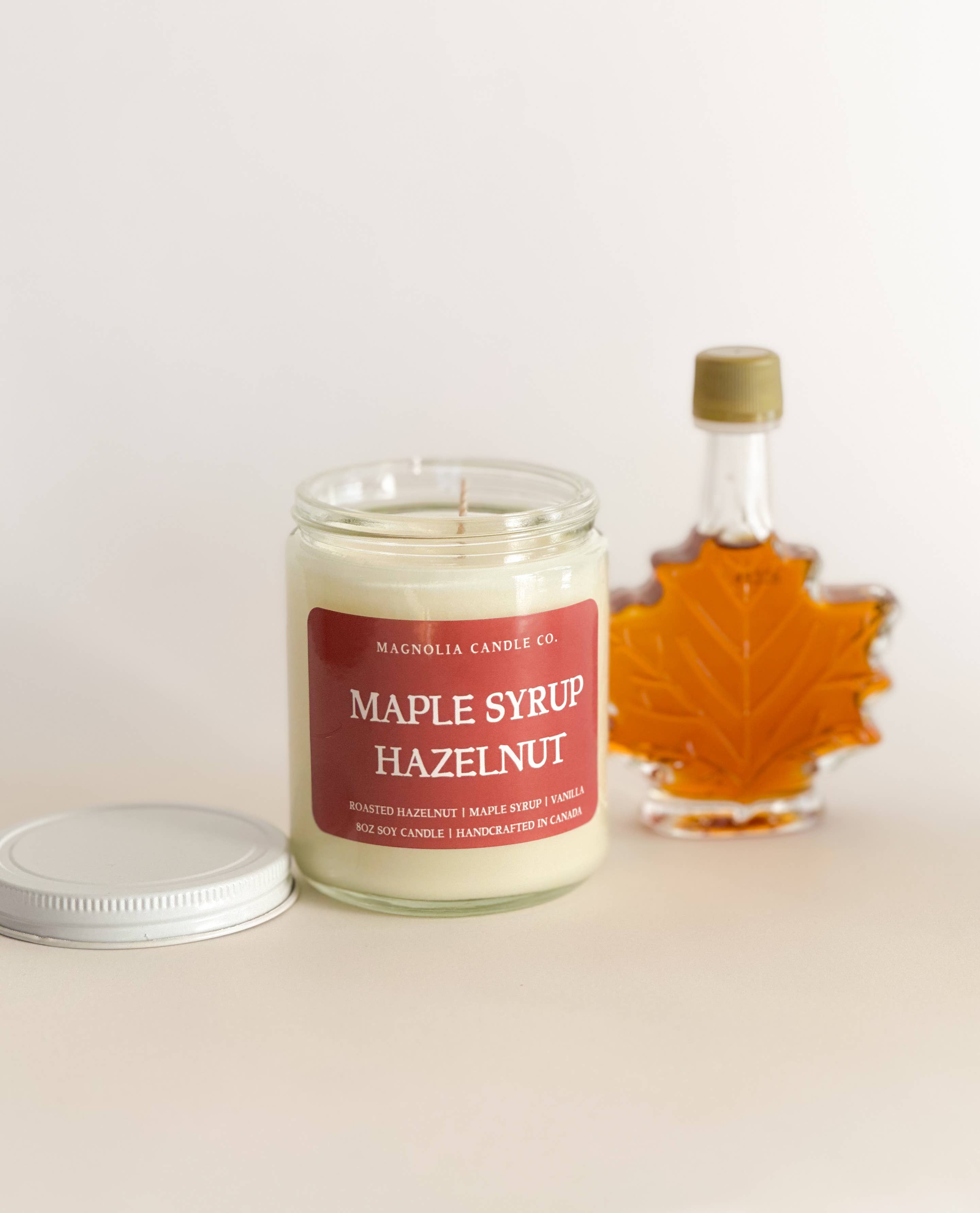 Magnolia Candle Company - Wholesale Pot/gevulde kaars - Ahornsiroop & Hazelnoot - Zomer | Lente Kaars 8oz1