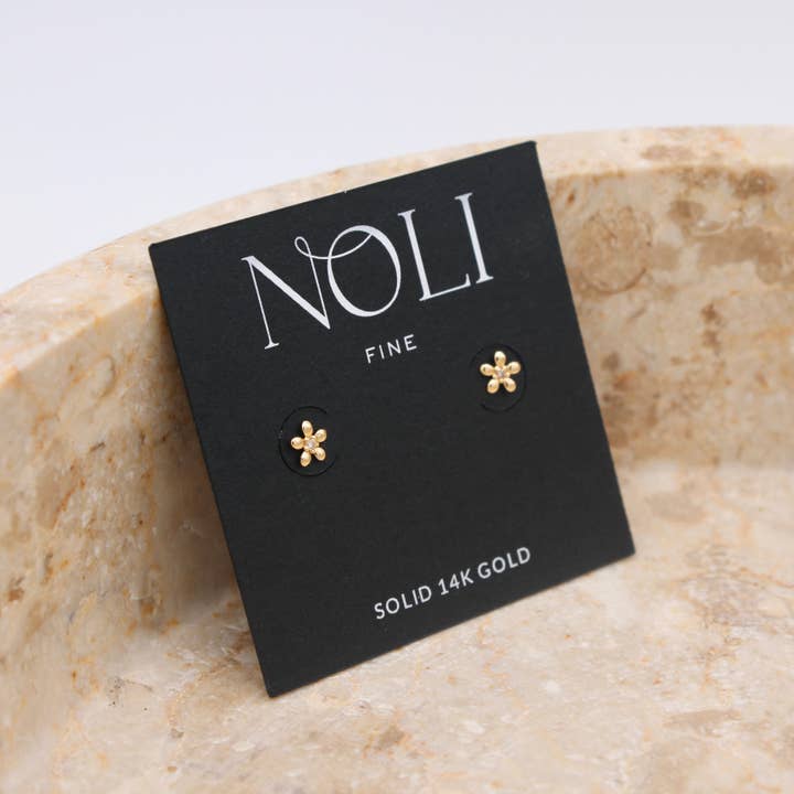 NOLI - Wholesale Stud/Post Earrings - FINE Flora Diamond Studs1