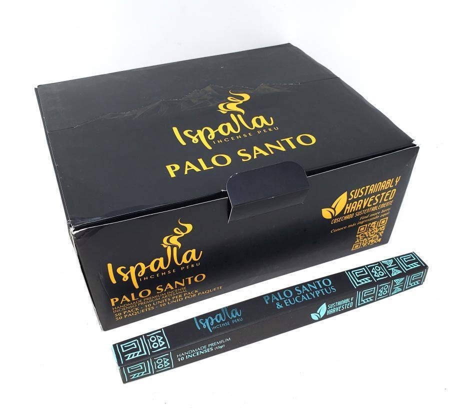 GREENROOTS USA LLC - Wholesale Incense - Ispalla - Eucalyptus & Palo Santo Incense (50 Packs)