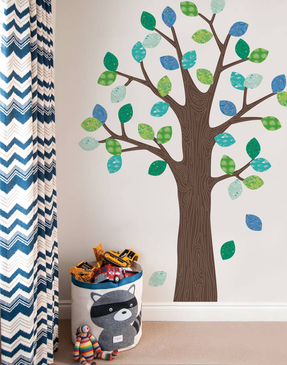 Simple Shapes - Wholesale Wall Decal/Stickers - Patterned Tree with Leaves Wall Sticker2