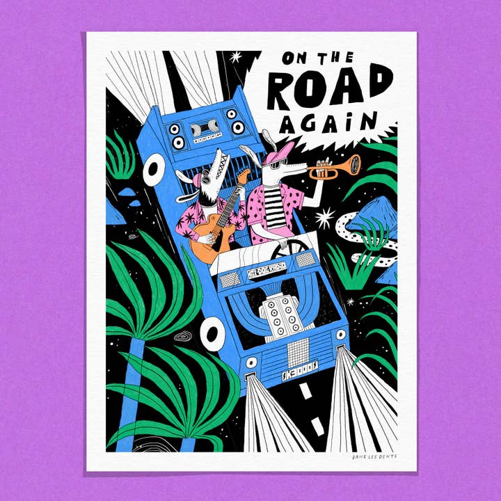 Dans Les Dents - Wholesale Poster - Poster 30X40 CM - ON THE ROAD AGAIN - AFF49