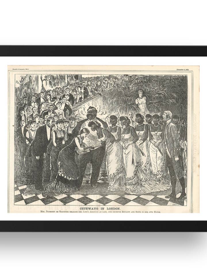 cetewayo1880, vintage historische poster in 17x13" (A3) lijst voor wholesale door PERIOD PRINTS