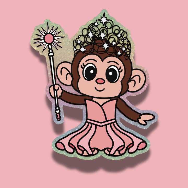Lulu the Good Witch | Vinyl Glitter Sticker for wholesale by Sticker Dam