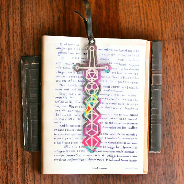 Dice Sword Dungeons and Dragons Bookmark for wholesale by Sleepy Magnolia Designs