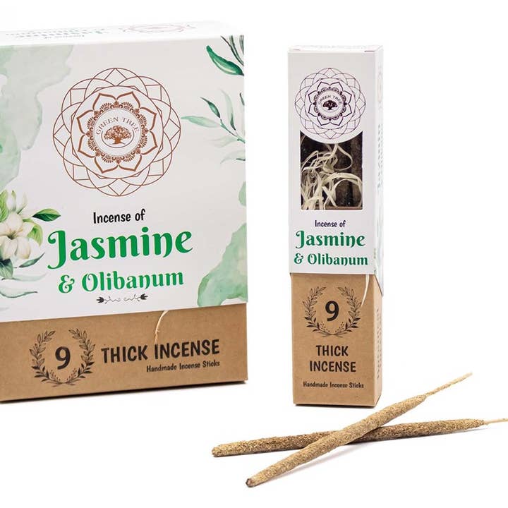 Encens botanique Jasmin et Oliban Vert Inc. (6 unités) pour la vente par Esoterica Arte