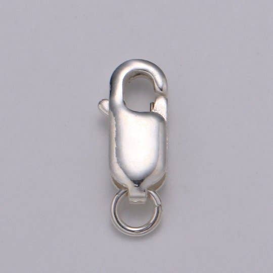 Aim Eternal - Wholesale Clasp - S925 Sterling Silver Oval Straight Lobster Claw Clasp Silver findings Clasp for Bracelet Necklaces Anklet Jewelry Supply Component SL-239~SL-2432