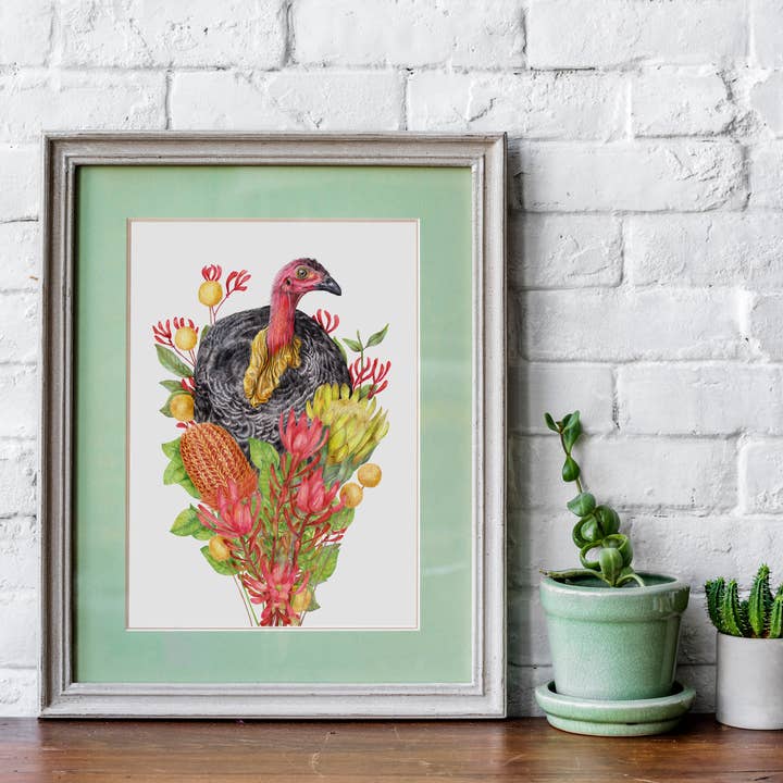 Kayla Reay Design - Wholesale Art print - Australian Brush Turkey Art Print2