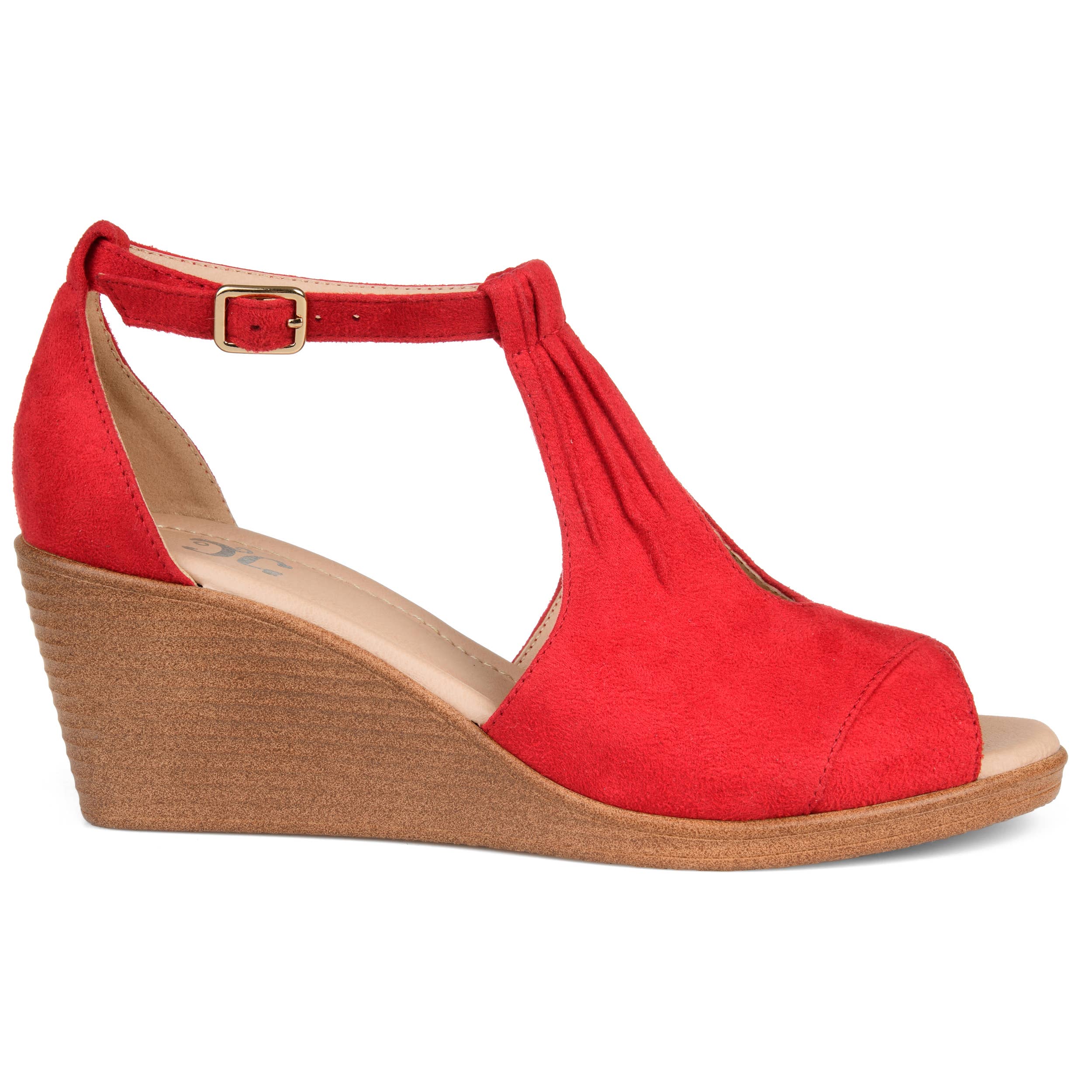Journee - Wholesale Wedges - Women's - Kedzie Wedge Heel Sandals In Faux Leather9