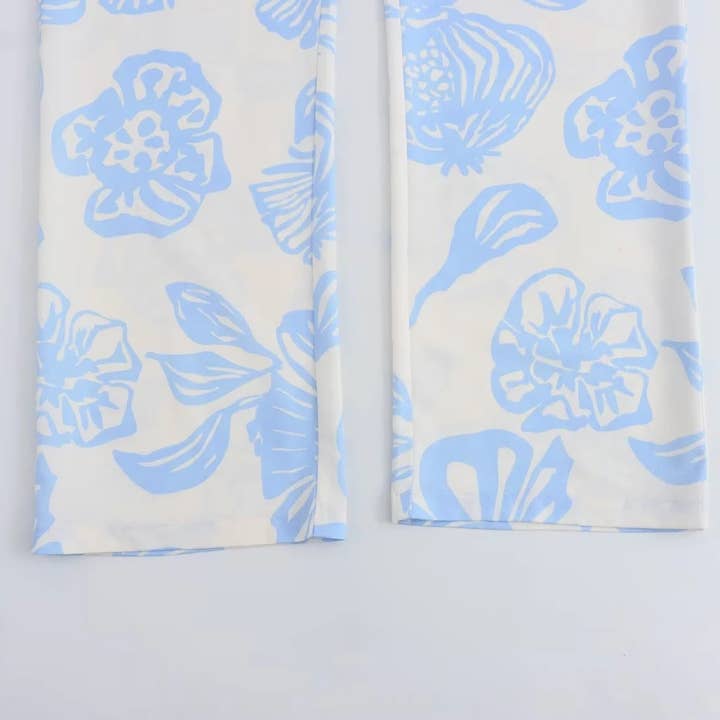 Marayn - Wholesale Sleepwear Set - Women's - European Summer Fashion Printed Shirt Pajama Set13