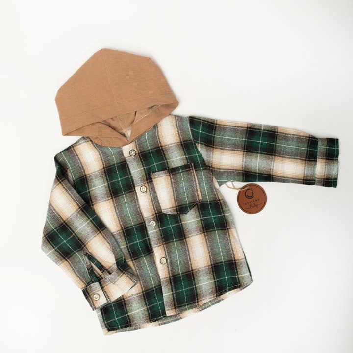 Charlie James Artisan Boutique - Wholesale Top & Pant Set - Kids - Forest Plaid Corduroy Set3