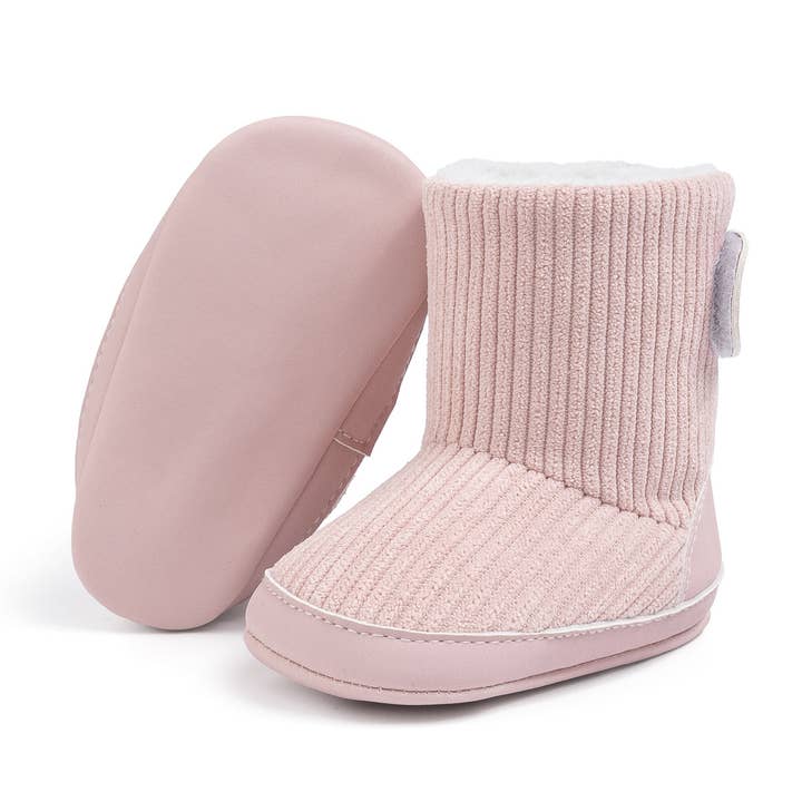 Kids Charm Online - Wholesale Booties - Baby - Inner sherpa ribbed baby boots. CG54064