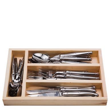 The French Farm - Wholesale Flatware Set - Jean Dubost 24 Pc Stainless Steel Everyday Flatware Set