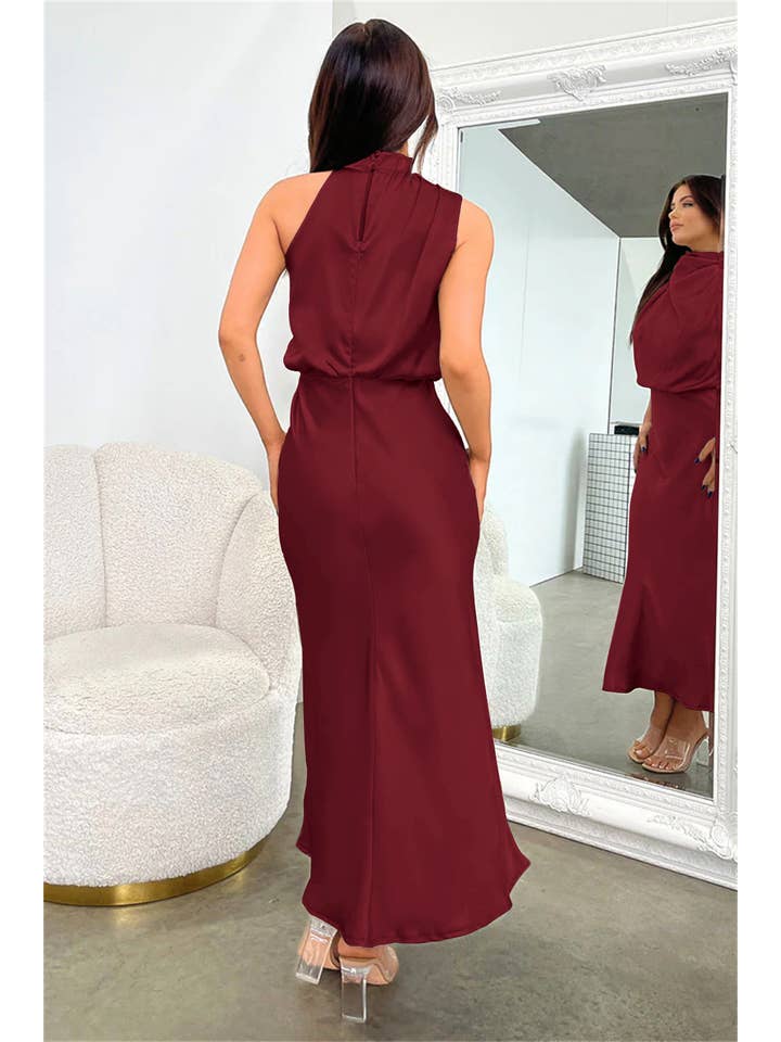 Sweetkama - Wholesale Dress - Women's - Ladies Eleganr Sleeveless Satin Midi Dress GQQT17