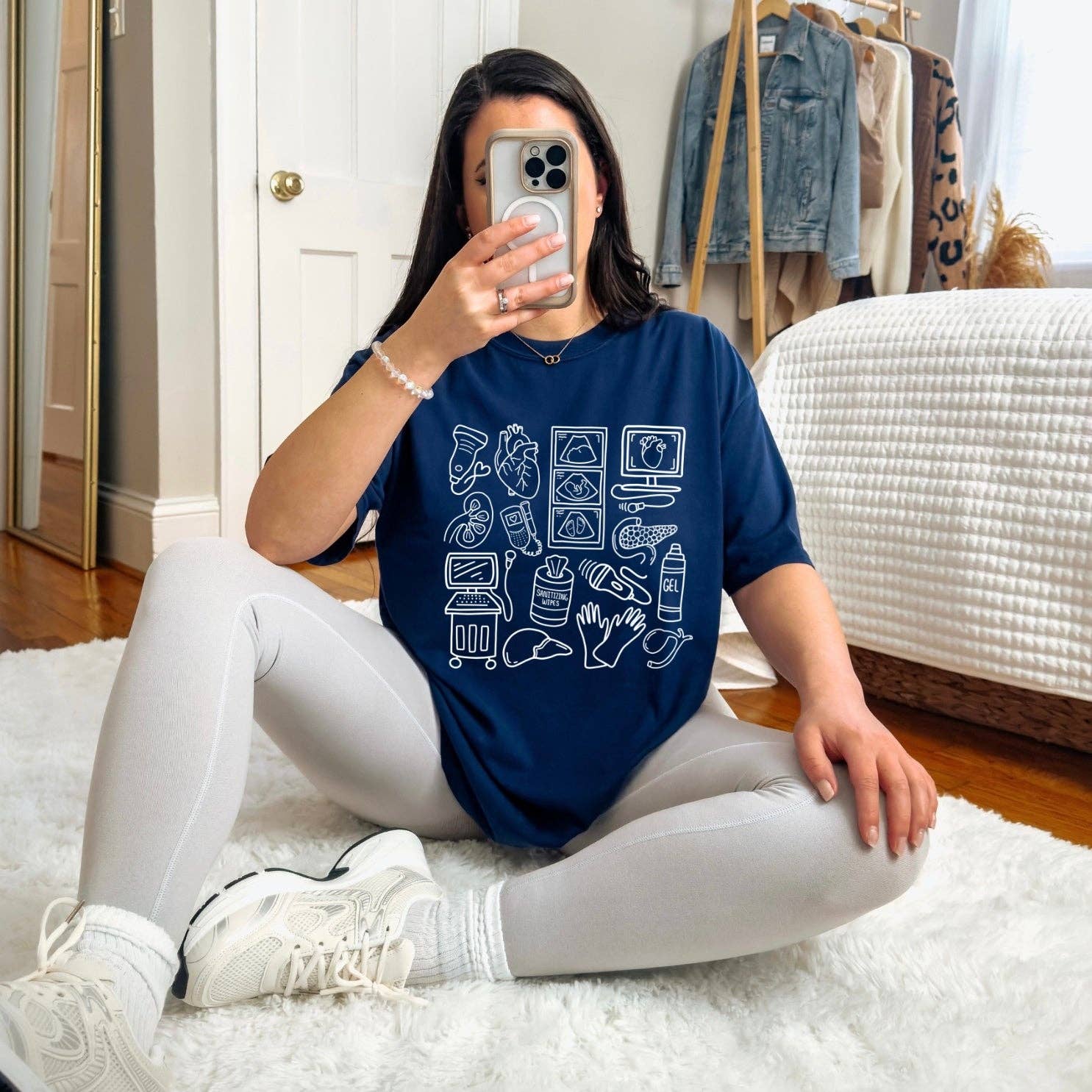 Meg Ann Co. - Wholesale Screen Printed T-Shirt - Unisex - Ultrasound Doodles T-Shirt3