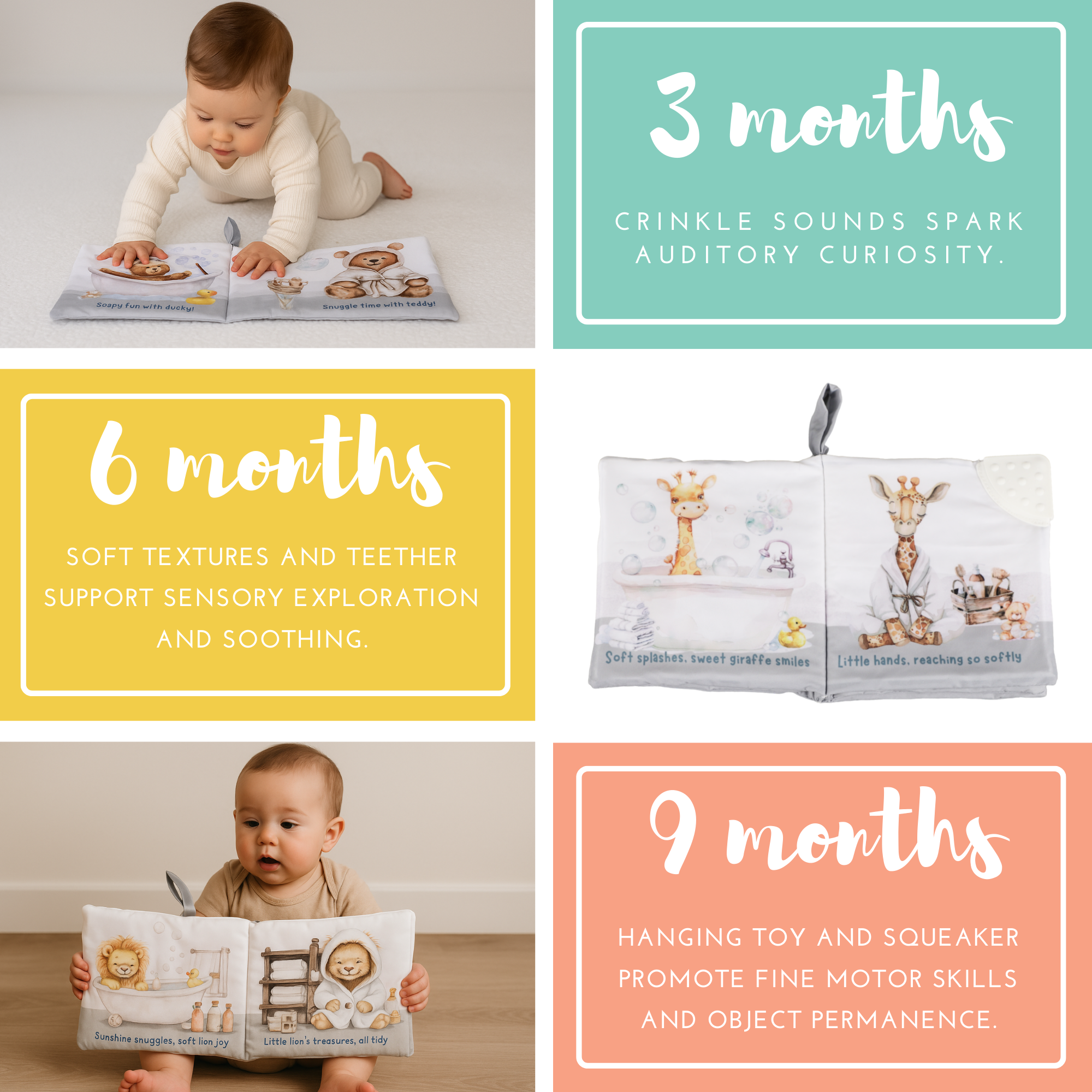 Ali+Oli - Wholesale Baby & Toddler Book (0-2) - Bubble Bath – 10-Page Crinkle Cloth Book for Babies & Toddle4