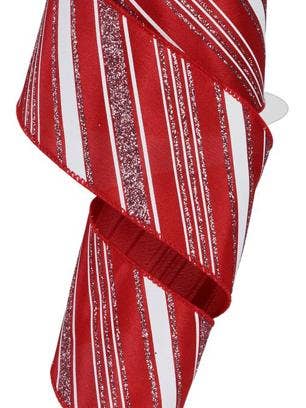 2,5 „X10YD DIAGONAL LINJE/SATIN RØD/HVID/LYSERØD (AL) for engroshandel hos Waterman's Loft Inc.