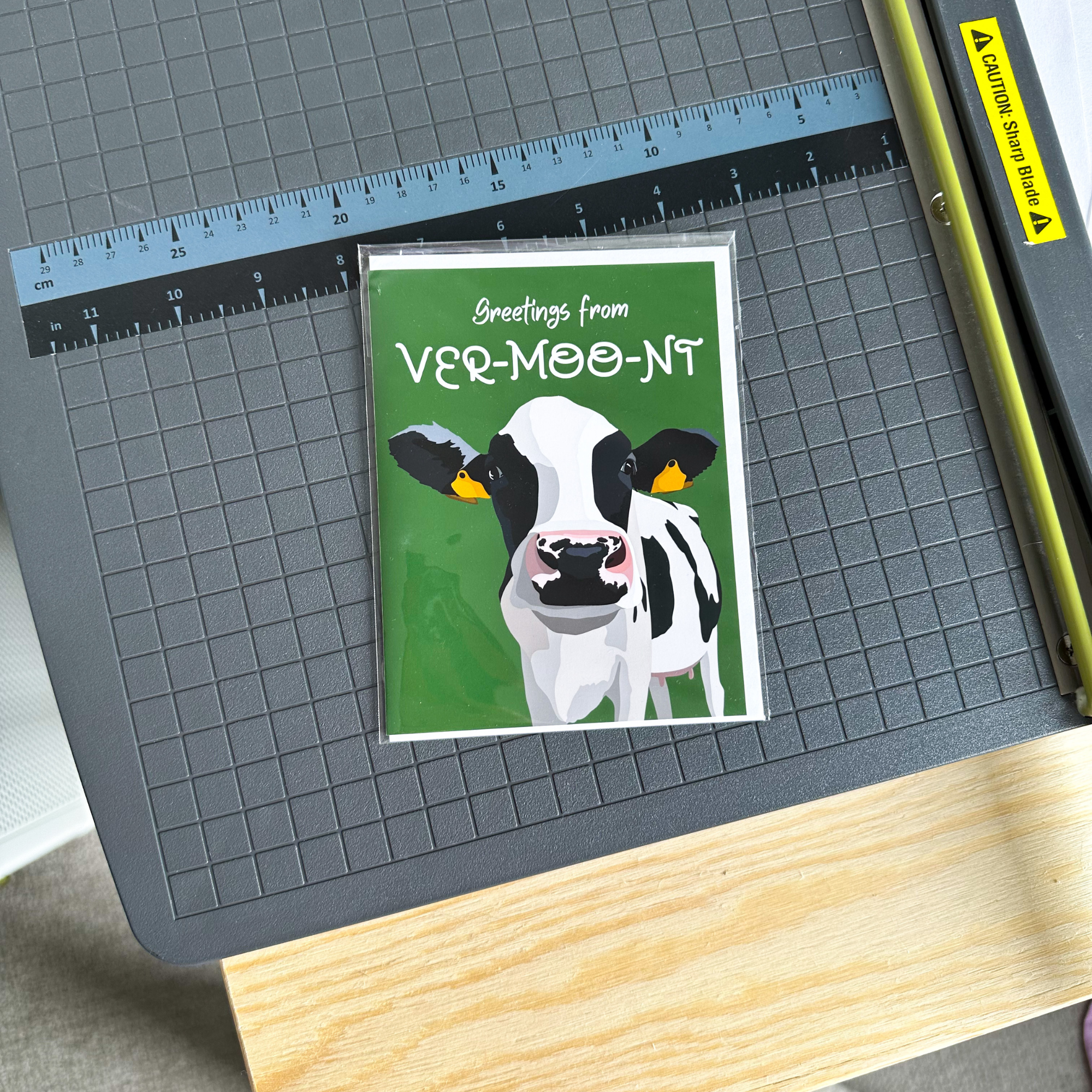 Hi From Studio - Wholesale Everyday Greeting Card - Greetings From Ver-moo-nt Card2