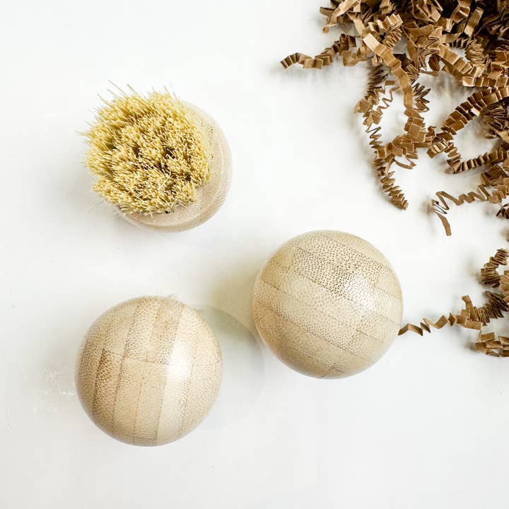 Smile Boutiques - Wholesale Cleaning brush - Bamboo Mushroom Brush with Natural Bristles 1