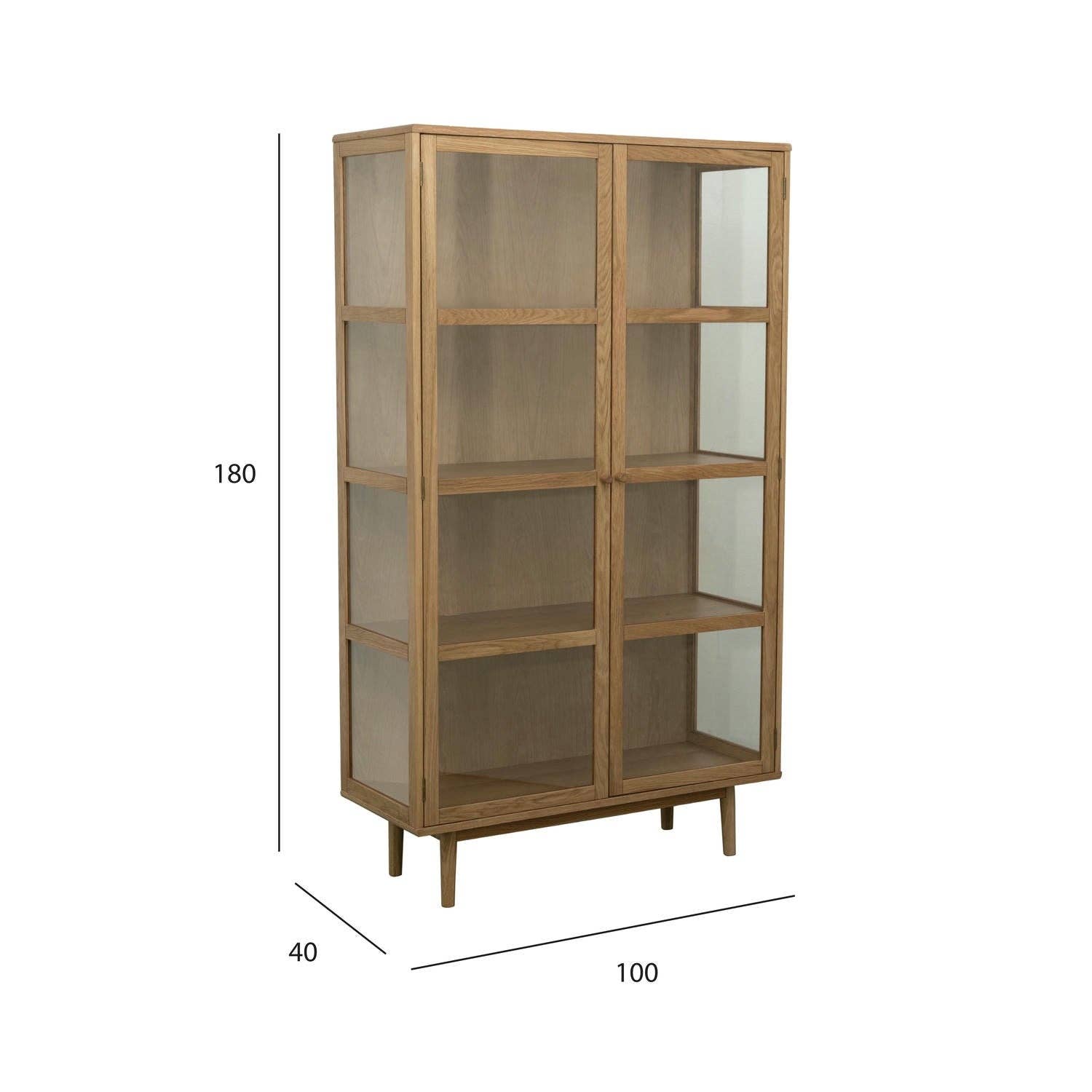 Furnhouse - Wholesale Cabinet - 2-Door Display Cabinet Svendborg - Natural Oak12