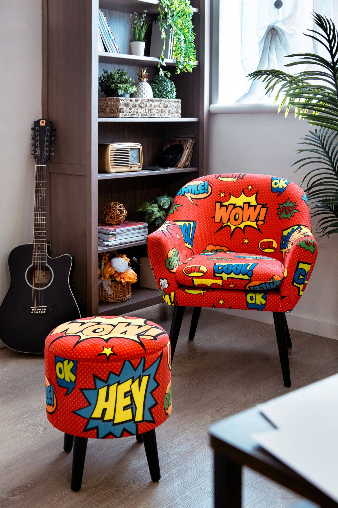 Bergamaschi & Vimercati S.p.a. - Wholesale Chair - Pop Armchair in Polyester and Wood – Multicolored Design, 70.5x65x83 cm2