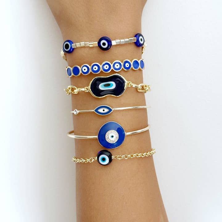 Evileyefavor - Wholesale Charm/Dangle Bracelet - Blue Evil Eye Bracelet, Christmas Gift for Her, Greek5