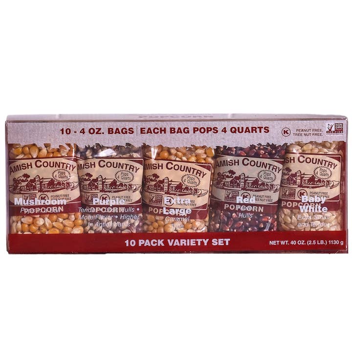 Amish Country Popcorn - Wholesale Popcorn - 10/4oz. Variety Pack Popcorn